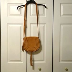 Vince Camuto Izzi Suede Flap Tassel Crossbody Bag